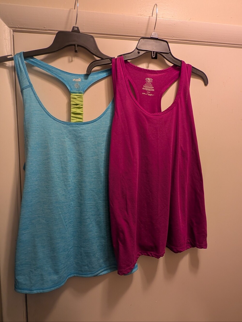 3/$15 Two Athletic Racer Back Tank Tops XL